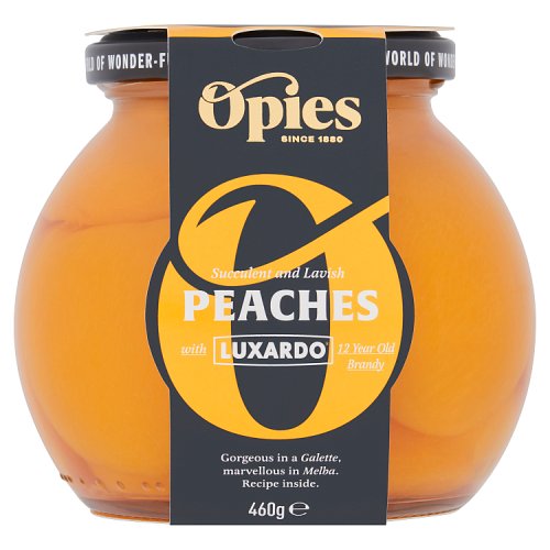 Opies Peaches with Luxardo Aged Brandy 460g pack shot