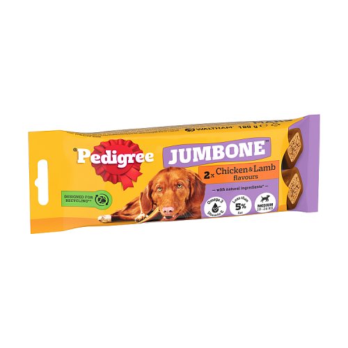Pedigree Jumbone Medium Dog With Chicken & Lamb 180g pack shot
