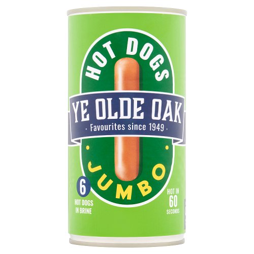 Ye Olde Oak Jumbo Hot Dogs In Brine 560g pack shot