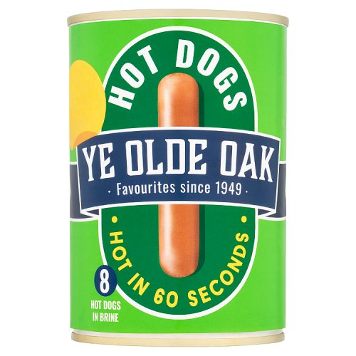 Ye Olde Oak Hot Dogs Brine PMP £1.50 400g pack shot