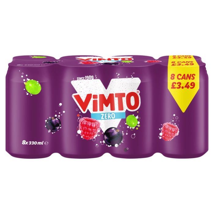 Vimto Original PM £3.75 8pk (8 x 330ml) pack shot