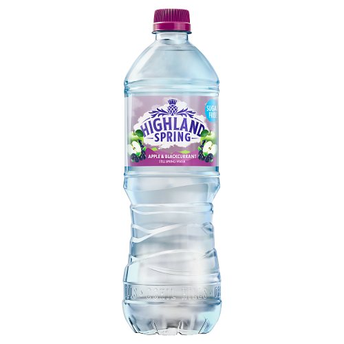 Highland Spring Apple & Blackcurrant Water 750ml pack shot