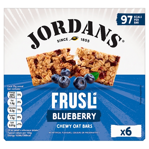 Jordans Frusli Bars Blueberry 150g pack shot