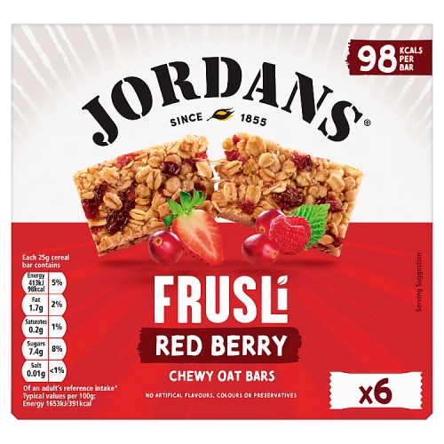 Jordans Frusli Bars Red Berries 150g pack shot