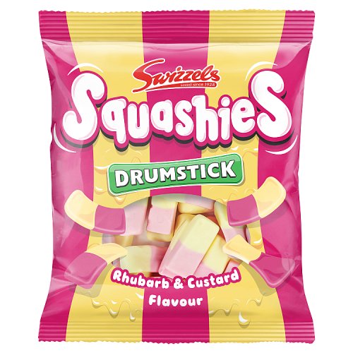 Swizzels Squashies Rhubarb & Custard 120g pack shot