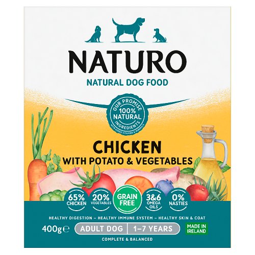 Naturo Grain Free Chicken Potato & Vegetable 400g pack shot
