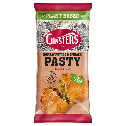 GINSTERS BOMBAY POTATO & SPINACH PASTY pack shot