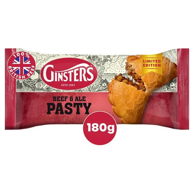 Ginsters Spicy Sausage & Red Pepper Pasty 180g pack shot