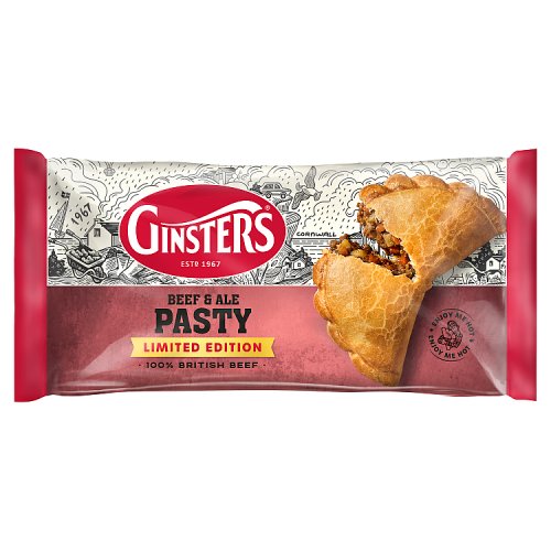GINSTERS BEEF & ALE PASTY pack shot