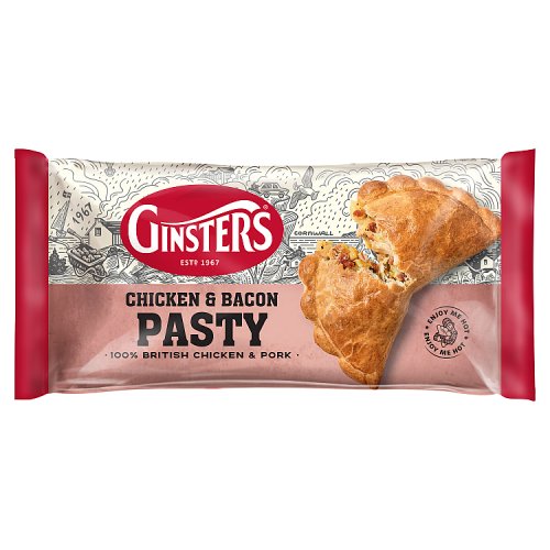 GINSTERS CHICKEN & BACON PASTY pack shot