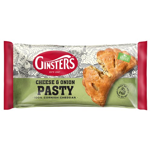 GINSTERS CHEDDAR & ONION PASTY pack shot