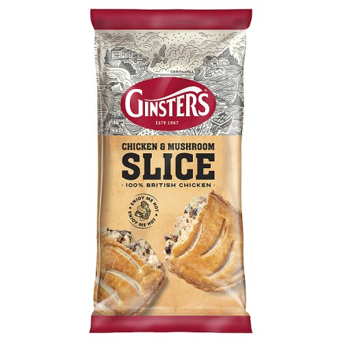 GINSTERS DEEP FILL CHICKEN & MUSHROOM SLICE pack shot