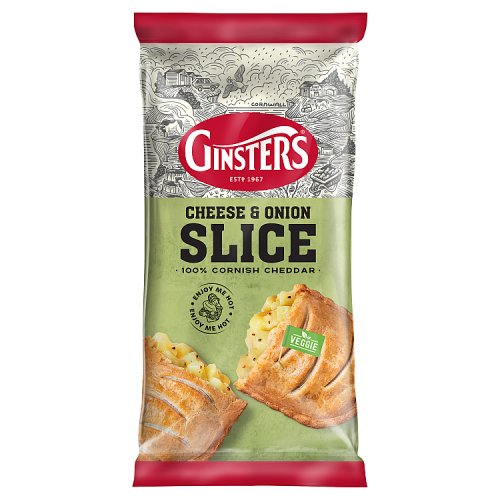 GINSTERS DEEP FILL CHEDDAR CHEESE & ONION SLICE pack shot