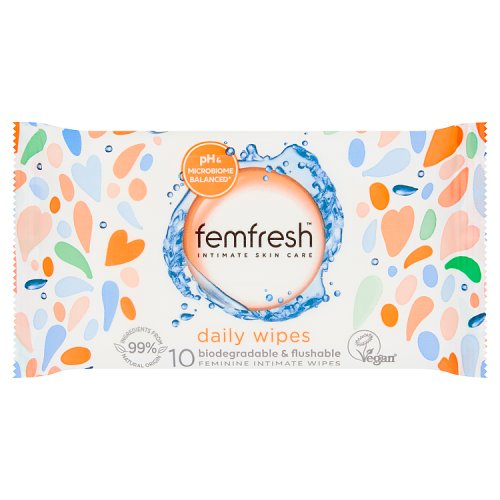 Femfresh Wipes 10's pack shot