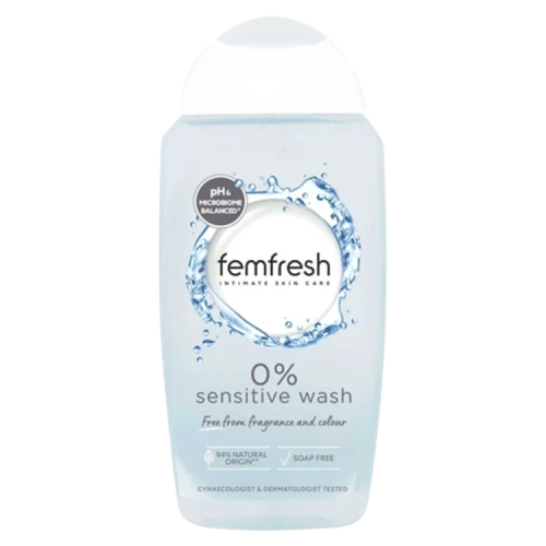Femfresh Wash 0% Sensitive 250ml pack shot