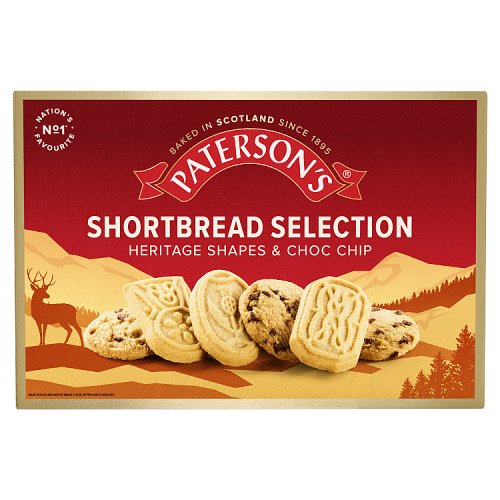 Patersons Heritage Choc Chip Shortbread Assortment 500g pack shot