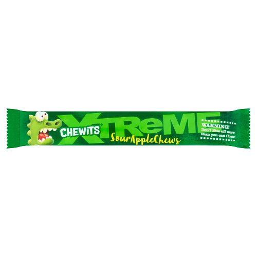 Chewits Xtreme Sour Apple 34g pack shot