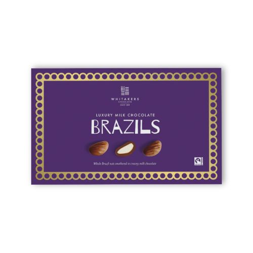 Whitakers Milk Chocolate Brazils 150g pack shot