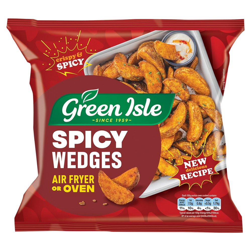 Green Isle Spicy Wedges 600g pack shot