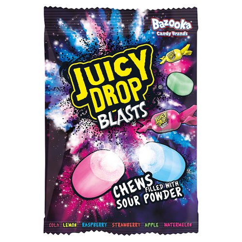 Bazooka Juicy Drop Blasts Pouch 140g pack shot