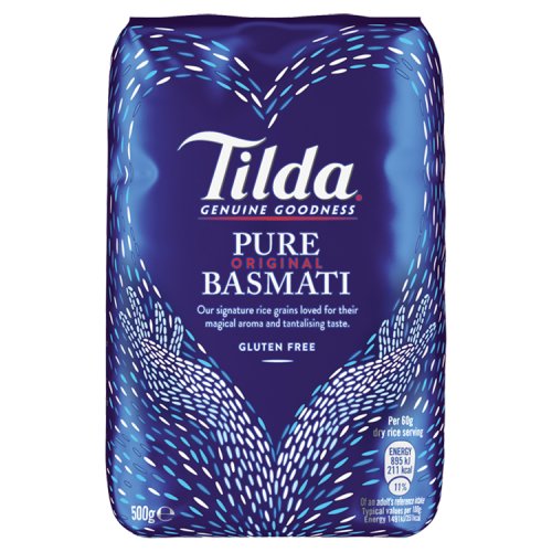 Tilda Basmati Rice 500g pack shot