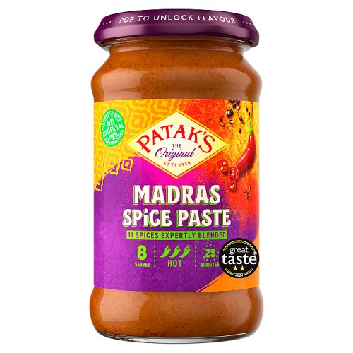 Pataks Madras Curry Paste Jar 283g pack shot