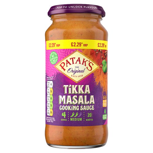 Pataks Tikka Masala Sauce 450g PMP pack shot