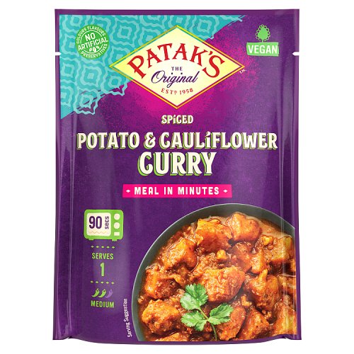 Pataks Potato & Cauliflower Curry Meal 270g pack shot