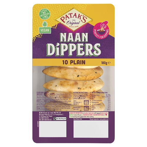 Pataks Indian Mini Naan Bread Dippers 180g pack shot