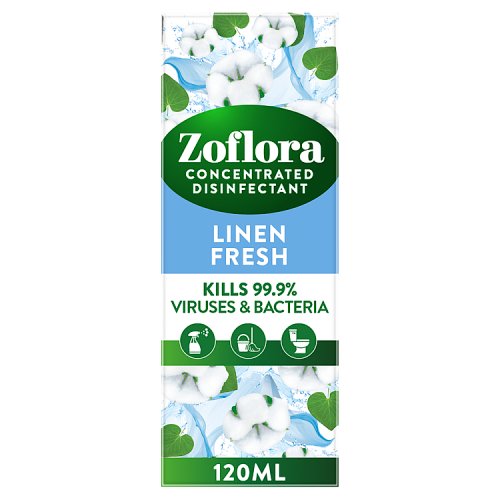 Zoflora Concentrated Disinfectant Linen Fresh 120ml pack shot