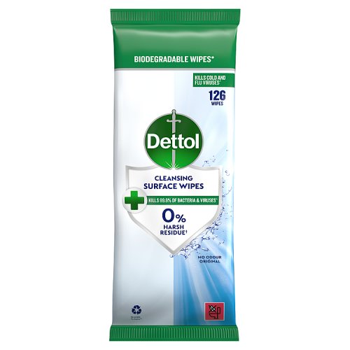 Dettol Surface Cleanser Wipes Original 126s pack shot