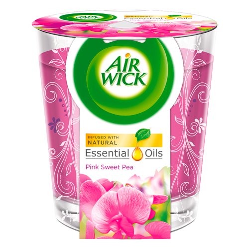 Airwick Candle 105gm Pink Sweet Pea pack shot