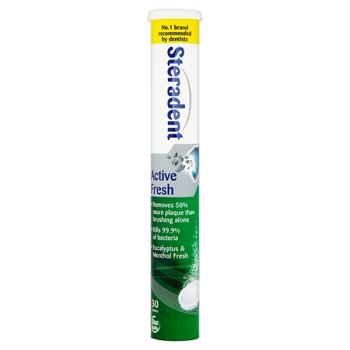 Steradent Active Fresh Denture Cleaner Menthol Tablets 30s pack shot