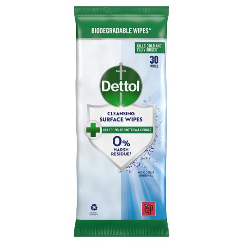 Dettol Anti-Bacterial Surface Wipes 30's pack shot