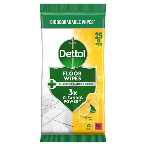 Dettol Citrus Floor Wipes 25s pack shot