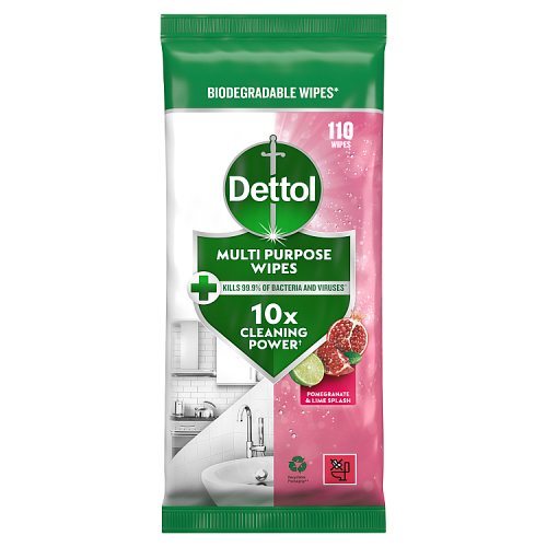 Dettol Wipes Pomegranate 110s pack shot
