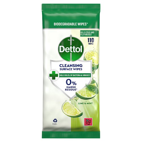Dettol Anti Bac Surface Wipes 110s pack shot