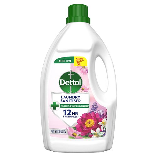 Dettol Anti Bacterial Laundry Sanitiser Botanical Gardens 3L pack shot