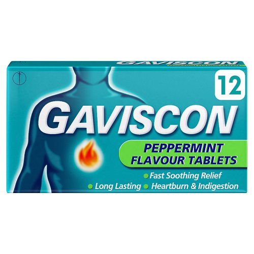 Gaviscon Tablets Peppermint 12s pack shot