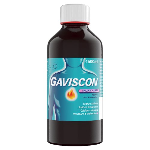 Gaviscon Liquid Original Aniseed 500ml pack shot