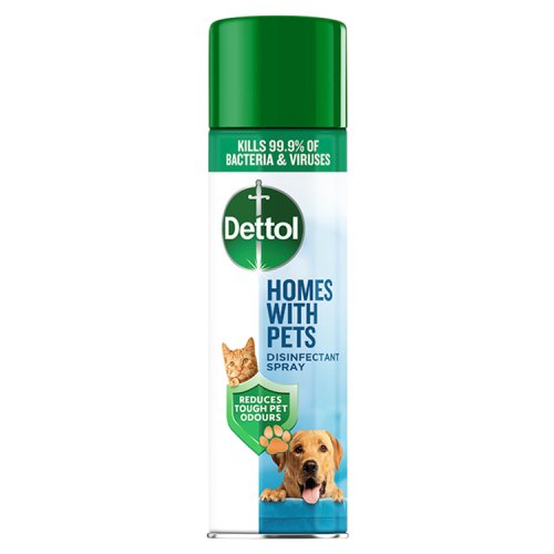 Dettol Disinfectant Spray 300ml Homes with Pets pack shot