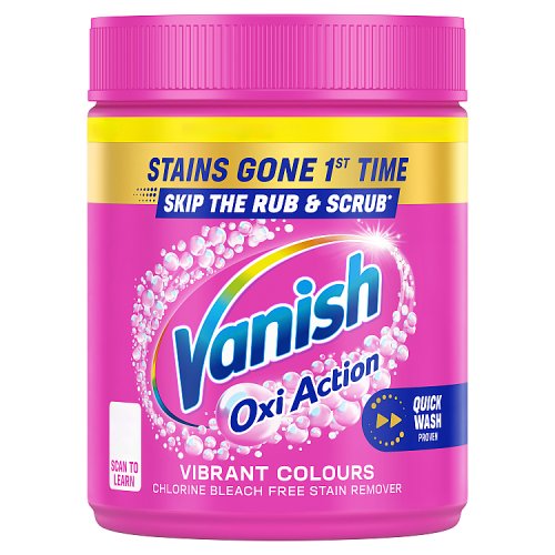 Vanish Gold Oxi Action Stain Remover Powder Pink 450g PMP pack shot