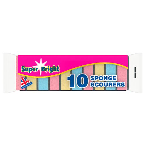 Super Bright Sponge Scourer 10s pack shot