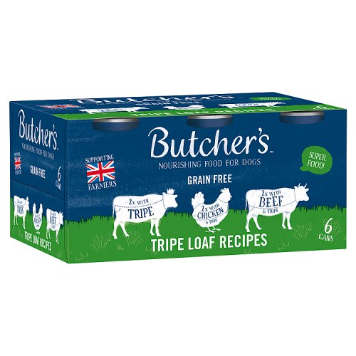 Butchers Nourishing Tripe Loaf Recipes 6pk (6 x 400g) pack shot