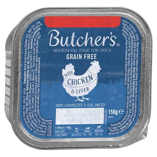 Butchers Chicken & Liver Foiltray 150g PMP £1.00 pack shot