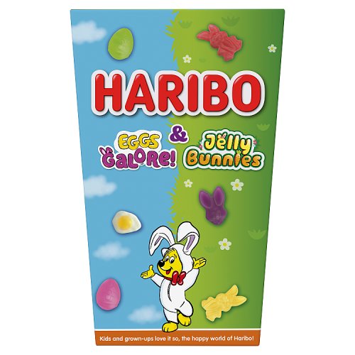 Haribo Eggs Galore and Jelly Bunnies Dorothy Box 380g pack shot