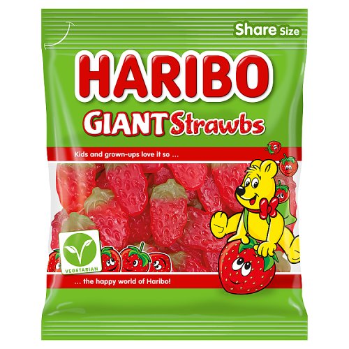 Haribo Giant Strawbs Share Size 175g pack shot