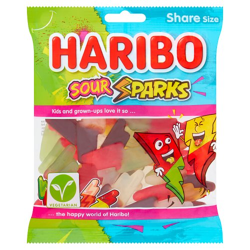 Haribo Bag Sour Sparks 160g pack shot