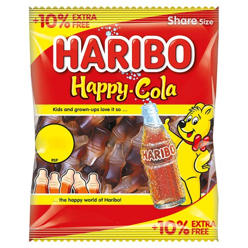 Haribo Bag Happy Cola PM £1.25 140g pack shot