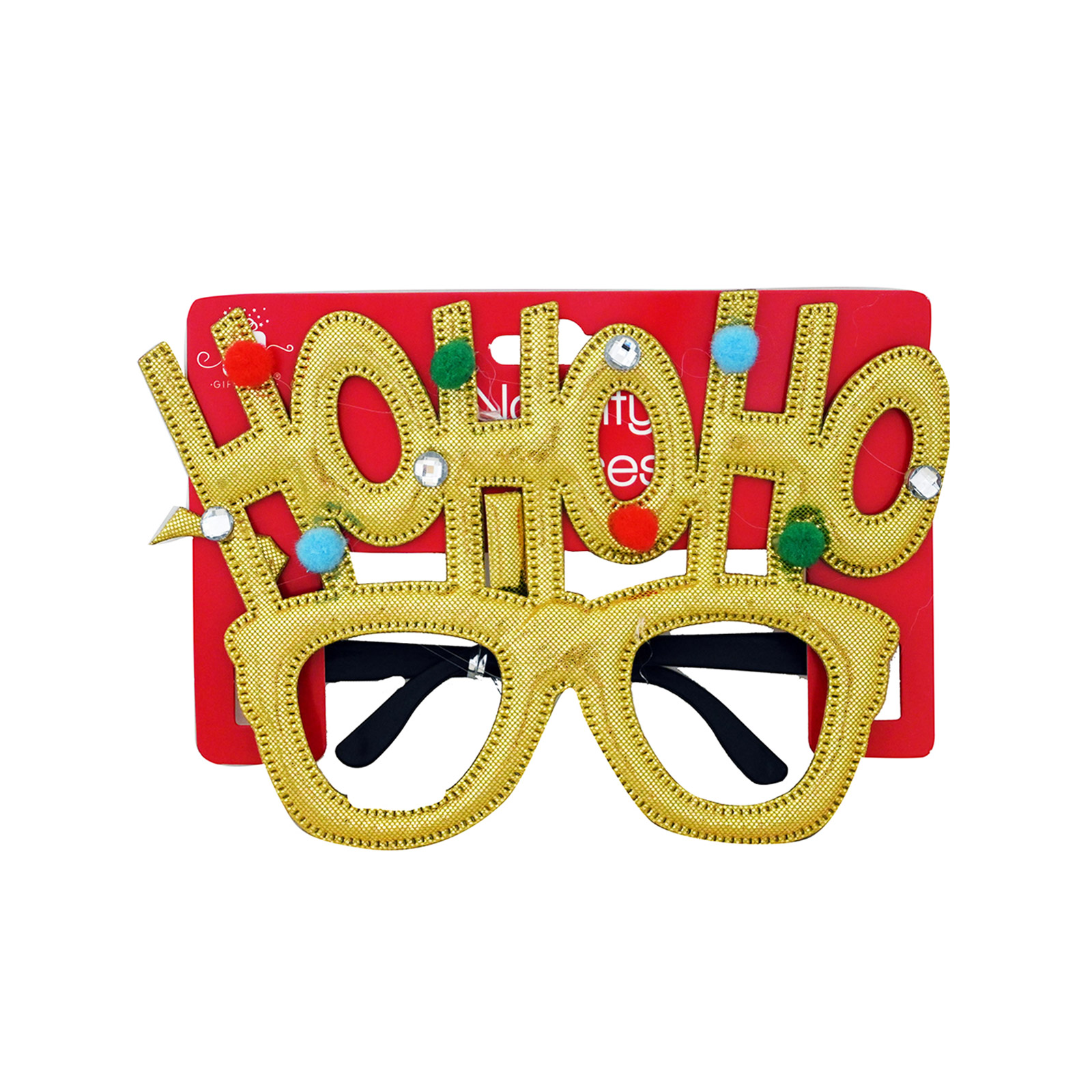 Giftmaker Novelty Christmas Glasses 3 Assorted 1s pack shot